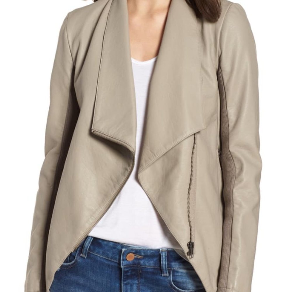 Gabrielle Faux Leather Asymmetrical Jacket